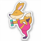 Sticker Fox Fitness Dumbbell (Devant)