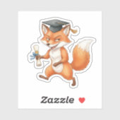 Sticker Fox Graduation  (Feuille)