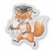 Sticker Fox Graduation  (Devant)