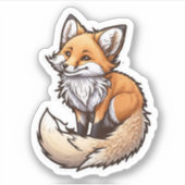 Sticker Fox très heureux (Devant)