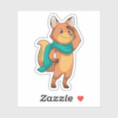 Sticker Fox with Scarf (Feuille)