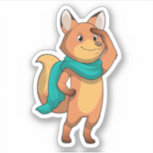 Sticker Fox with Scarf (Devant)