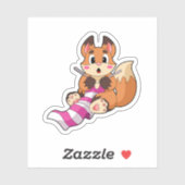 Sticker Fox with Scarf (Feuille)