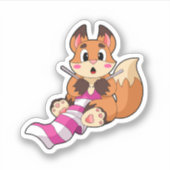 Sticker Fox with Scarf (Devant)