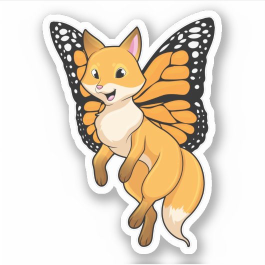 Sticker Fox with wing (Devant)