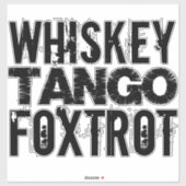 STICKER FOXTROT DE TANGO DE WHISKEY (Feuille)