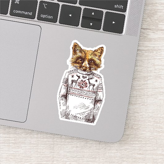 Sticker Foxy habillé Fox (Détail)