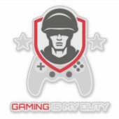 Sticker FPS Gamer On Duty (Devant)