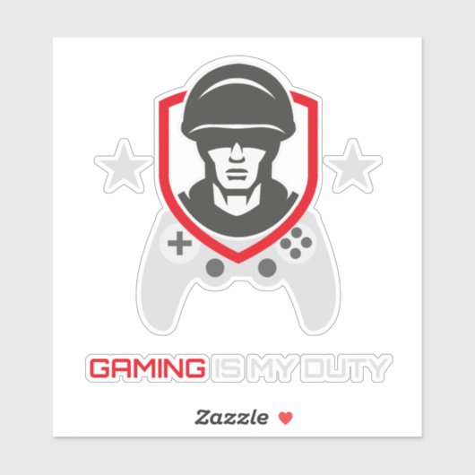 Sticker FPS Gamer On Duty (Feuille)
