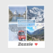 Sticker FR Chamonix - Mont Blanc - Lac Blanc des Aiguilles (Feuille)