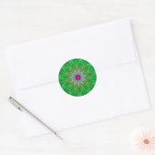 Sticker Fractal Mandala Flower Daisy Vert (Enveloppe)