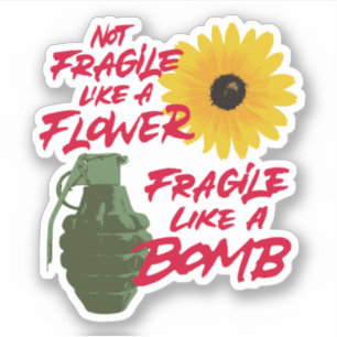 Sticker Fragile comme une bombe Décalage de l'ordinateur