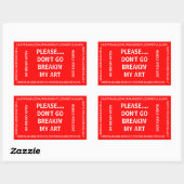 Sticker fragile de l'artiste (Feuille)