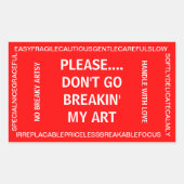 Sticker fragile de l'artiste (Devant)