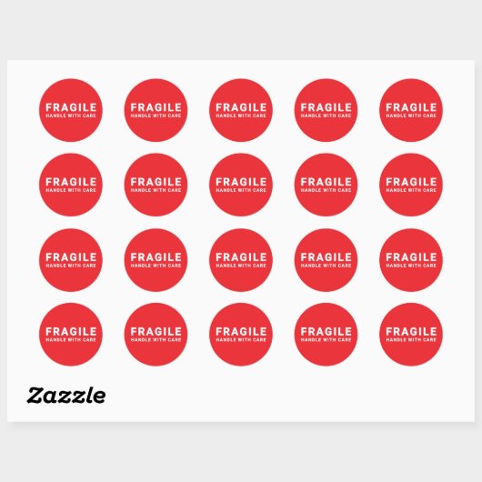 Sticker fragile | Handle avec soin rouge (Feuille)