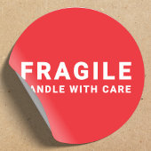 Sticker fragile | Handle avec soin rouge
