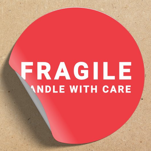 Sticker fragile | Handle avec soin rouge