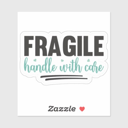 Sticker FRAGILE - Manipuler avec soin (Feuille)