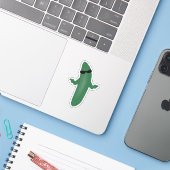 Sticker Frais comme un concombre (Ordinateur portable avec iPhone)