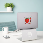 sticker fraise (Ordinateur portable sur le bureau)