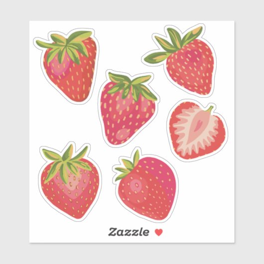 Sticker Fraise (Feuille)