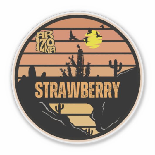 Sticker Fraise, Arizona (Devant)