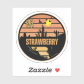 Sticker fraise, Arizona (Feuille)