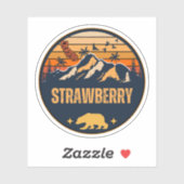 Sticker Fraise, Californie (Feuille)