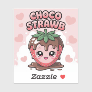 STICKER FRAISE CHOCOLAT