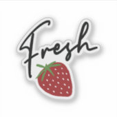 Sticker Fraise fraîche (Devant)