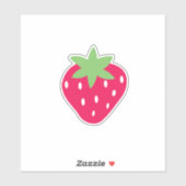 Sticker Fraise mignonne (Feuille)