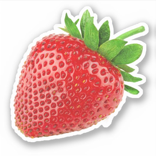 Sticker Fraise réaliste (Devant)