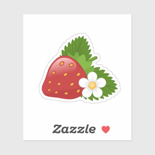 Sticker Fraise sucrée (Feuille)