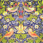 Sticker Fraise Thief Oiseaux William Morris (Devant)