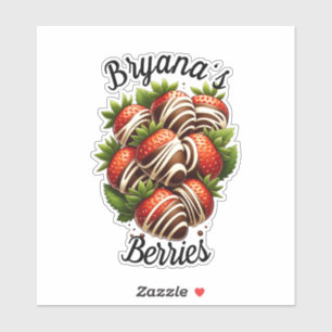 Sticker Fraises de chocolat Dessert de fraises sur mesure