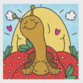 Sticker Fraises D'Escargot Cuites Et Sourires De Soleil Ét (Devant)