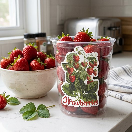 Sticker Fraises personnalisables