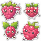 Sticker framboise kawaii (Devant)