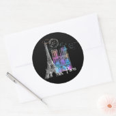 Sticker français Arc-en-ciel Paris Eiffel Notre Da (Enveloppe)