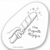 Sticker français Punny "Une Baguette Magique" (Devant)