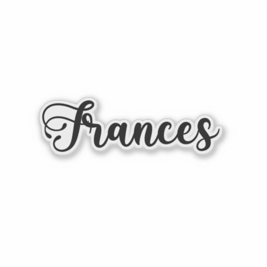 Sticker Frances Nom - Calligraphie manuscrite (Devant)