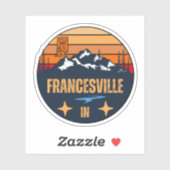 Sticker Francesville, Indiana (Feuille)
