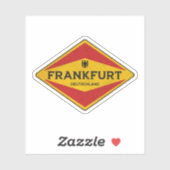 Sticker Francfort Allemagne Vintage (Feuille)