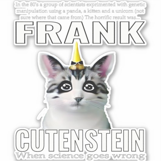 Sticker Frank cutenstein (Devant)