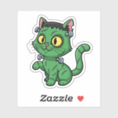 Sticker Frankenkitty - Cute Frankenstein Chat Halloween (Feuille)