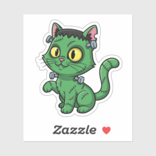 Sticker Frankenkitty - Cute Frankenstein Chat Halloween