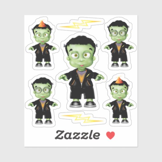 Sticker Frankenstein Halloween (Feuille)