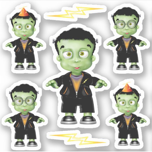Sticker Frankenstein Halloween (Devant)