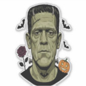 Sticker Frankenstein Halloween Illustration Déplaisante (Devant)