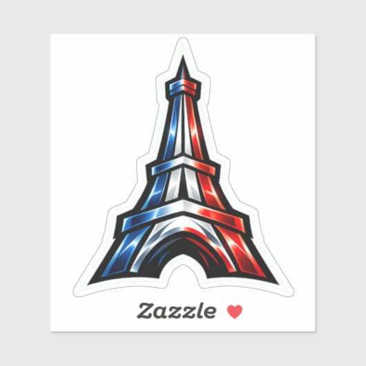 Sticker Frankreich Eifelturm Auto (Feuille)